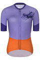 RIVANELLE BY HOLOKOLO Kurzarm Radtrikot und Shorts - STALLION - Orange/Lila