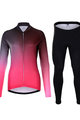 HOLOKOLO Radtrikot und Hose für den Winter - DAZZLE LADY WINTER - Rosa/Schwarz