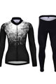 HOLOKOLO Radtrikot und Hose für den Winter - POLAR LADY WINTER - Schwarz/Weiß