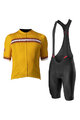 CASTELLI Kurzarm Radtrikot und Shorts - GRIMPEUR - Orange/Schwarz
