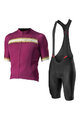 CASTELLI Kurzarm Radtrikot und Shorts - GRIMPEUR - Schwarz/bordeaux