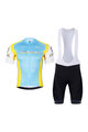 BONAVELO Kurzarm Radtrikot und Shorts - ASTANA - Gelb/Blau/Schwarz