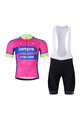 BONAVELO Kurzarm Radtrikot und Shorts - LAMPRE - Rosa/Schwarz
