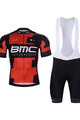 BONAVELO Kurzarm Radtrikot und Shorts - BMC - Rot/Schwarz