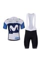 BONAVELO Kurzarm Radtrikot und Shorts - MOVISTAR 2025 - Weiß/Blau/Schwarz