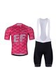 BONAVELO Kurzarm Radtrikot und Shorts - EDUCATION FIRST 2025 - Rosa/Schwarz