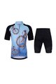 HOLOKOLO Kurzarm Radtrikot und Shorts - RIDERS KIDS - Schwarz/Blau/mehrfarbig