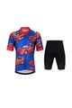 HOLOKOLO Kurzarm Radtrikot und Shorts - CARS - Rot/Schwarz/Blau