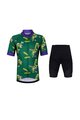 HOLOKOLO Kurzarm Radtrikot und Shorts - DINOSAURUS - Grün/Schwarz