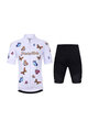 HOLOKOLO Kurzarm Radtrikot und Shorts - BUTTERFLIES - Schwarz/Weiß