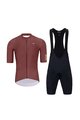 HOLOKOLO Kurzarm Radtrikot und Shorts - Set - Schwarz/Braun