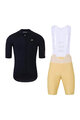 HOLOKOLO Kurzarm Radtrikot und Shorts - VICTORIOUS GOLD - Beige/Schwarz