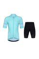 HOLOKOLO Kurzarm Radtrikot und Shorts - FLOW JUNIOR - Schwarz/Grün
