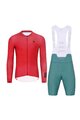 HOLOKOLO Kurzarm Radtrikot und Shorts - VICTORIOUS - Grün/Rot