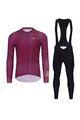 HOLOKOLO Langarm Radtrikot und Hose - VICTORIOUS GOLD - bordeaux/Schwarz
