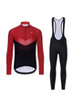 HOLOKOLO Langarm Radtrikot und Hose - ARROW WINTER - Rot/Schwarz
