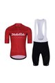 HOLOKOLO Kurzarm Radtrikot und Shorts - GEAR UP  - Schwarz/Rot