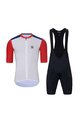 HOLOKOLO Kurzarm Radtrikot und Shorts - Set - Schwarz/Weiß/Blau