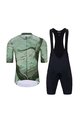 HOLOKOLO Kurzarm Radtrikot und Shorts - FOREST  - Grün/Orange/Braun
