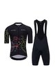 HOLOKOLO Kurzarm Radtrikot und Shorts - MAAPPI DARK  - Schwarz/mehrfarbig