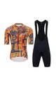 HOLOKOLO Kurzarm Radtrikot und Shorts - WILDLY  - Gelb/Schwarz/mehrfarbig