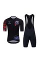 HOLOKOLO Kurzarm Radtrikot und Shorts - SKETCH  - Rot/Schwarz