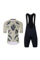 HOLOKOLO Kurzarm Radtrikot und Shorts - CRUST  - Elfenbein/Schwarz