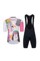 HOLOKOLO Kurzarm Radtrikot und Shorts - FACES - Schwarz/mehrfarbig
