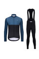 HOLOKOLO Fahrradjacke und Hose für den Winter - STRIPES WINTER - Schwarz/Blau
