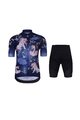 HOLOKOLO Kurzarm Radtrikot und Shorts - FAIRY TALE - mehrfarbig/Blau/Schwarz