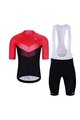 HOLOKOLO Kurzarm Radtrikot und Shorts - ARROW II - Rot/Schwarz