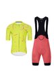 HOLOKOLO Kurzarm Radtrikot und Shorts - PASSION - Gelb/Rosa