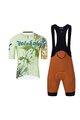 HOLOKOLO Kurzarm Radtrikot und Shorts - DRAGON - Orange/Braun/Hellgrün