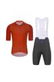 HOLOKOLO Kurzarm Radtrikot und Shorts - PERFORMANCE - Schwarz/Orange