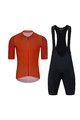 HOLOKOLO Kurzarm Radtrikot und Shorts - PERFORMANCE - Orange/Schwarz
