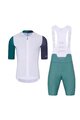 HOLOKOLO Kurzarm Radtrikot und Shorts - PERFORMANCE - Lila/Weiß/Grün