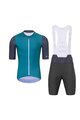 HOLOKOLO Kurzarm Radtrikot und Shorts - PERFORMANCE - Lila/Grün