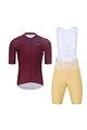 HOLOKOLO Kurzarm Radtrikot und Shorts - EYELET - Beige/bordeaux