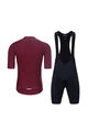 HOLOKOLO Kurzarm Radtrikot und Shorts - EYELET - bordeaux