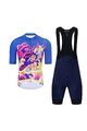 HOLOKOLO Kurzarm Radtrikot und Shorts - VOYAGE - mehrfarbig/Blau