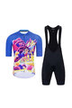 HOLOKOLO Kurzarm Radtrikot und Shorts - VOYAGE - mehrfarbig/Blau