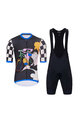 HOLOKOLO Kurzarm Radtrikot und Shorts - RAPID - Schwarz/mehrfarbig