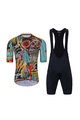 HOLOKOLO Kurzarm Radtrikot und Shorts - WILDLY II - mehrfarbig/Blau