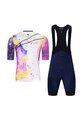 HOLOKOLO Kurzarm Radtrikot und Shorts - SPLASH - Lila/Grau/Blau