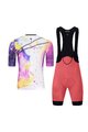 HOLOKOLO Kurzarm Radtrikot und Shorts - SPLASH - mehrfarbig/Rosa/Lila