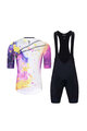 HOLOKOLO Kurzarm Radtrikot und Shorts - SPLASH - Grau/Lila