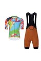 HOLOKOLO Kurzarm Radtrikot und Shorts - DEER - mehrfarbig/Grün/Braun