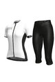 ALÉ Kurzarm Radtrikot und Shorts - COLOR BLOCK LADY - Weiß/Schwarz