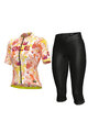 ALÉ Kurzarm Radtrikot und Shorts - PR-S AMAZZONIA LADY - Schwarz/Orange