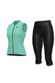 ALÉ Kurzarm Radtrikot und Shorts - COLOR BLOCK LADY - Schwarz/Blau